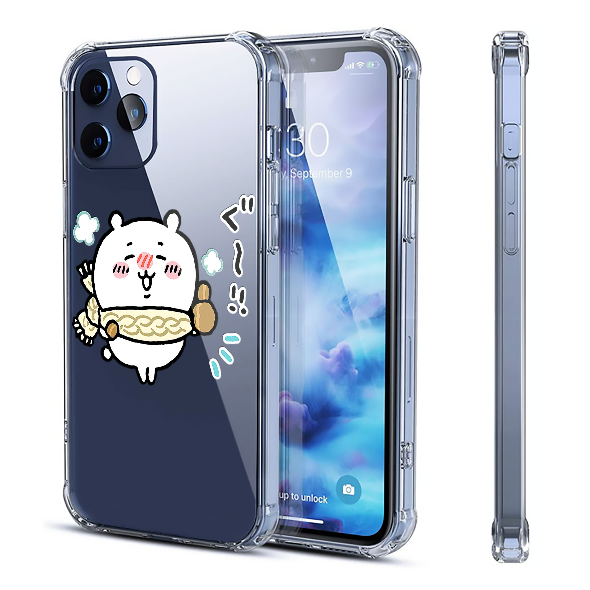 （画像用） ちいかわ ちいかわ Chii-kawa chiikawa 【iPhone 12シリーズ対応】透明スマホケース（クリアソフトケース）